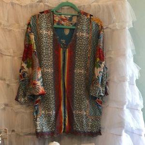 Johnny Was silk blouse